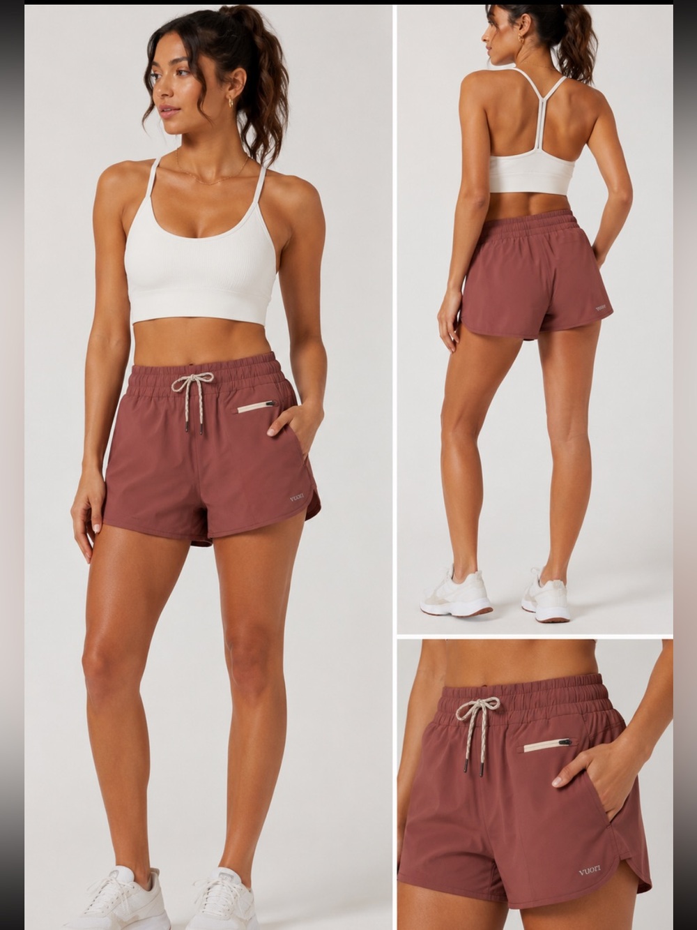 #758 NWT Vuori Clementine Short 2.0 Rosewood XL Lined Running Shorts